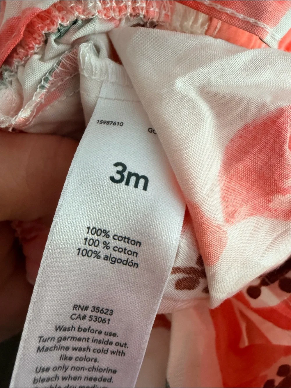 Carter's White Tank Top Bundle Coral Pink & Teal Floral Print & Pink and White